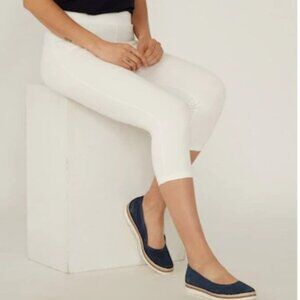 New Mr Max Ivory Hollywood Knit Crop Stretch Capri Leggings Pants Size XL bin 4B